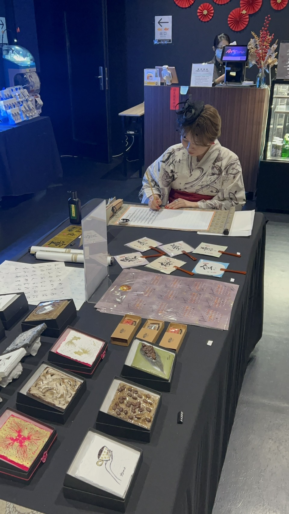 展示作品のアップ