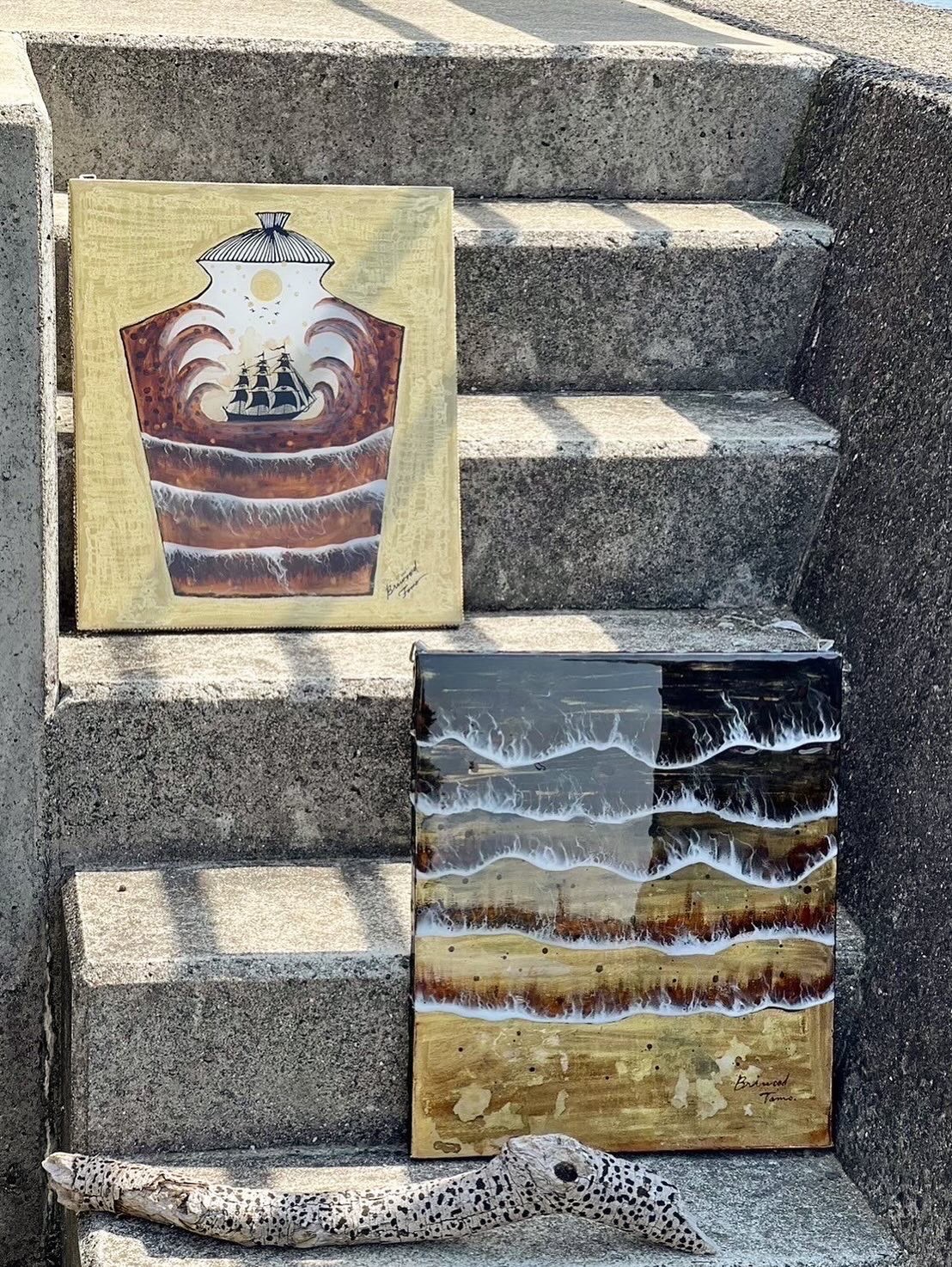 展示作品のアップ