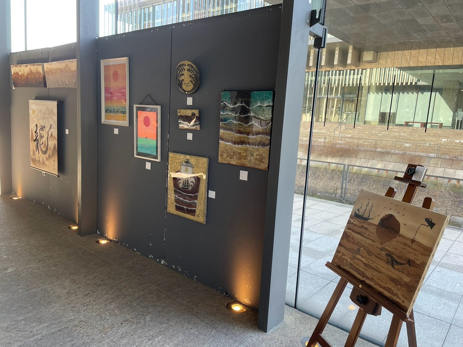 展示作品のアップ